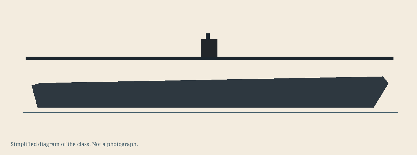 Simplified diagram of the Shokaku class, not a photograph
