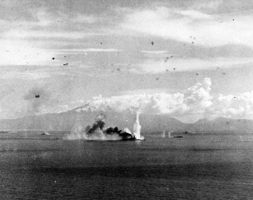 Musashi under air attack