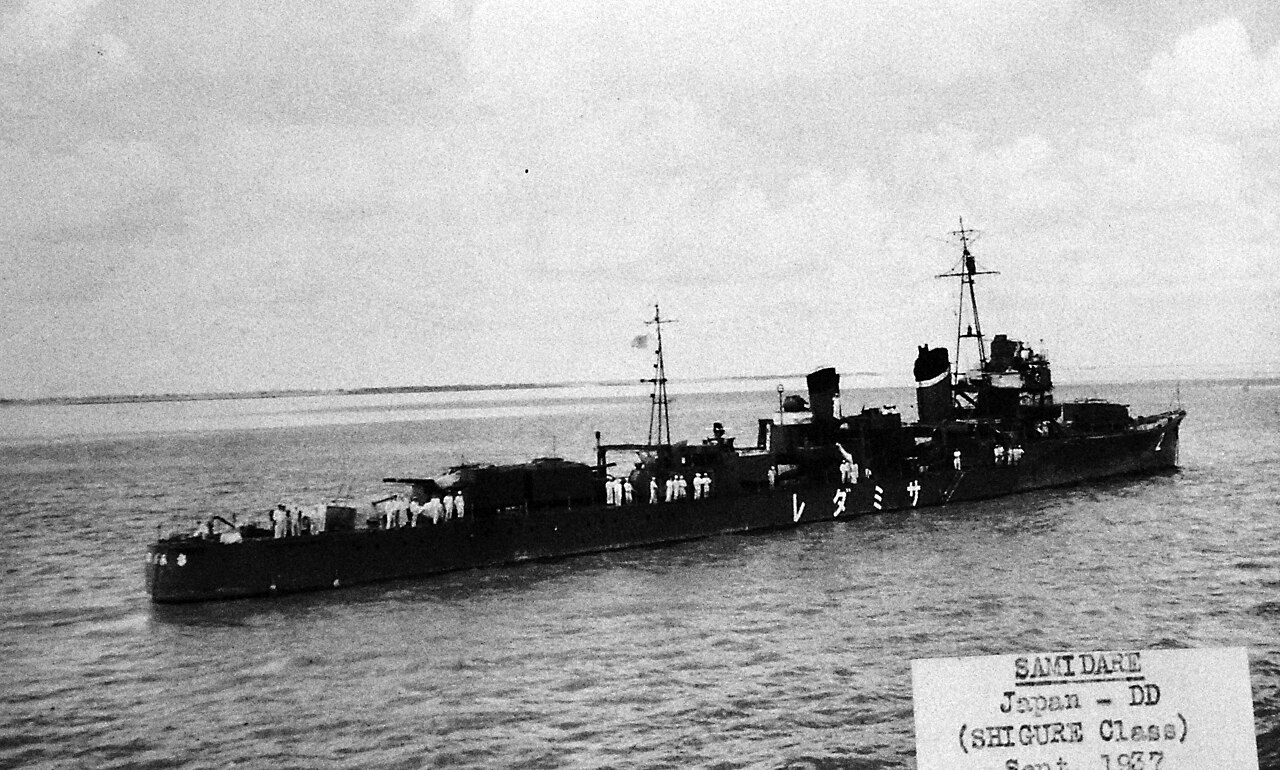 Samidare underway in September 1937