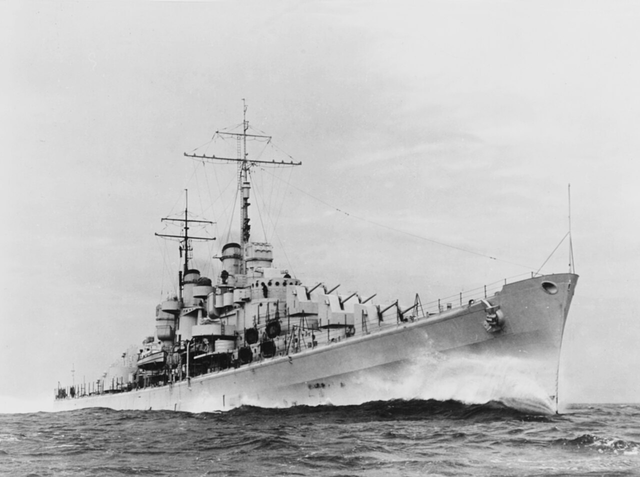 Atlanta steaming at high speed, about November 1941