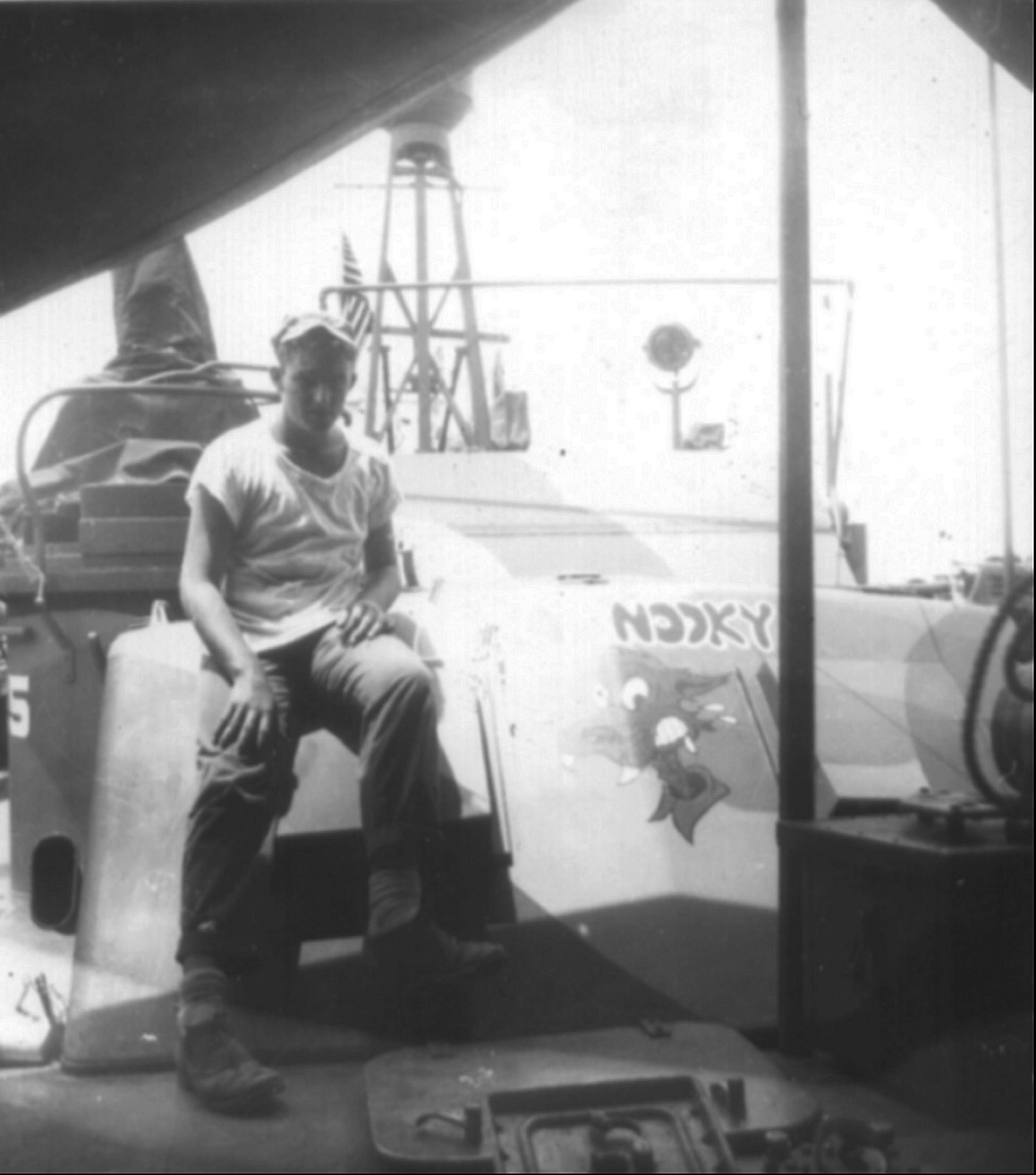 A crewman on PT-152
