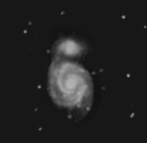 M51 through 12.5-inch telescope