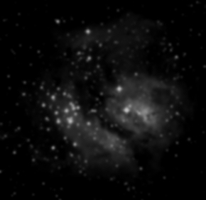 Lagoon Nebula M8 through 6-inch telescope